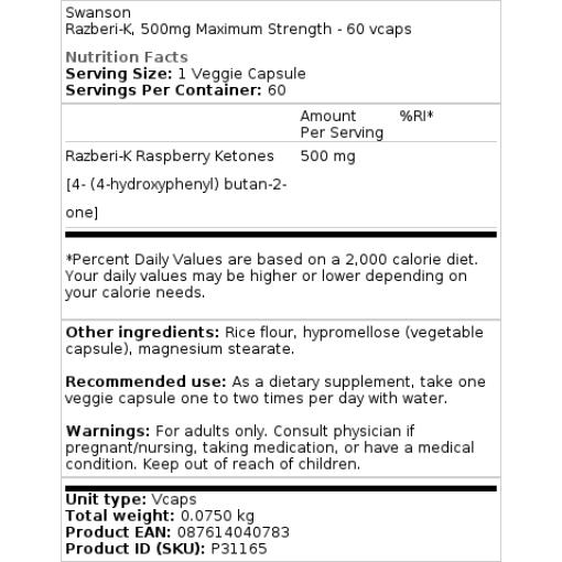 500 mg maksimal styrke - 60 kapsler