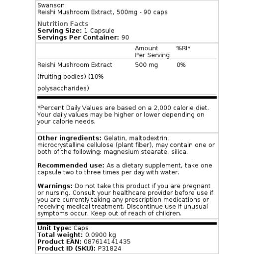 500 mg - 90 kapsler