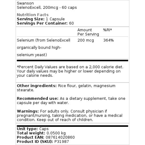200 mcg - 60 kapsler
