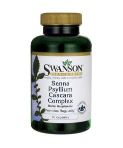Senna Psyllium Cascara-kompleks - 90 kapsler
