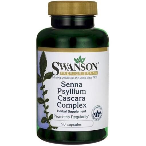 Senna Psyllium Cascara-kompleks - 90 kapsler