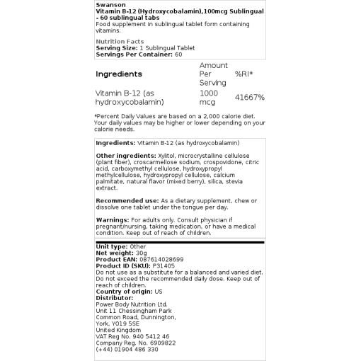 1000 mcg - 60 tyggetabletter