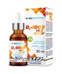D-vitamin D3 4000 + K2 Dråber - 30 ml