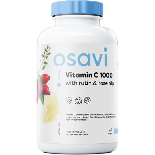 Vitamin C1000 med Rutin & Hyben - 180 veganske kapsler