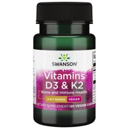 Vitamin D3 & K2 - 60 vegetabilske kapsler
