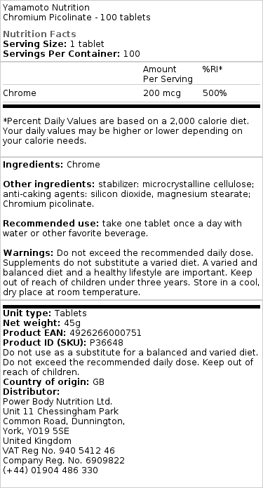 Chrompikolinát - 100 tablet - Obrázek 3
