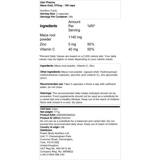 570 mg - 180 kapsler