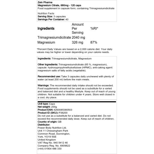680mg - 120 kapsler