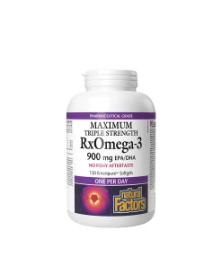 Natural Factors RxOmega-3 Maximum Triple Strength 900 mg (150 Softgels)