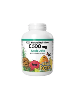 Natural Factors Vitamin C 500 mg 100% Natural Fruit Chew (90 Chewables