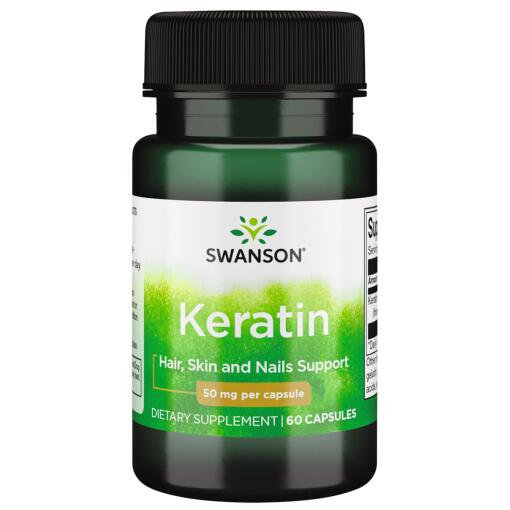 SWANSON Keratin (Keratyna) 50mg 60 kaps