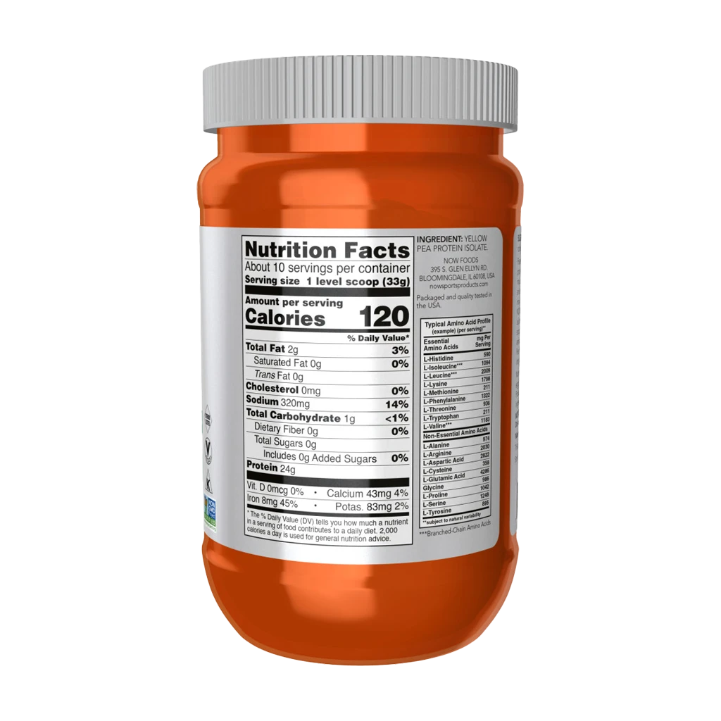 NOW Foods - Hráškový protein, čistý neochucený prášek - Obrázek 3