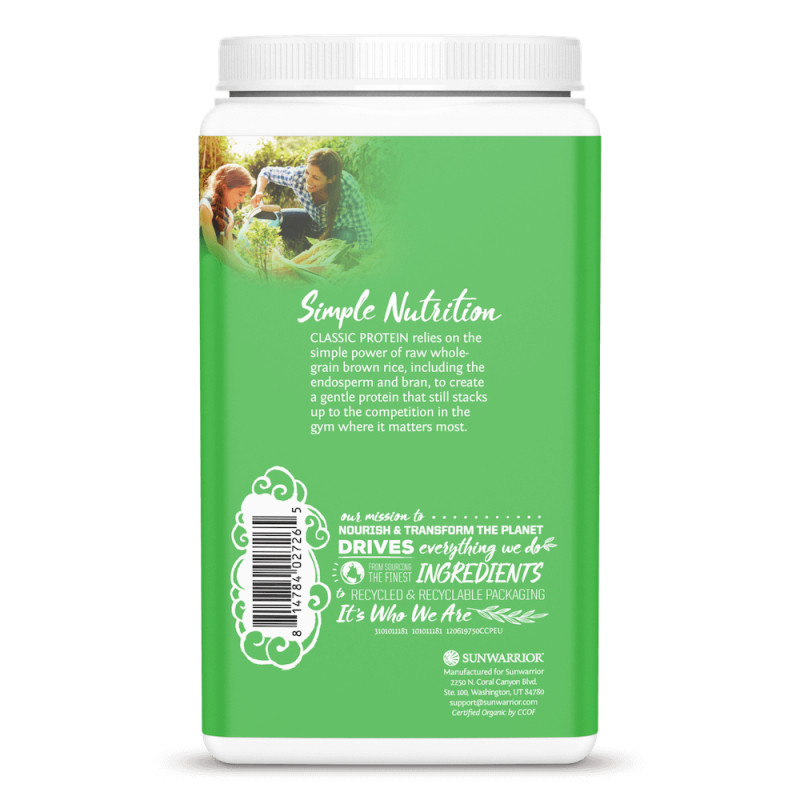 Sunwarrior - Classic Organic Chocolate Protein, prášek 750 g - Obrázek 3