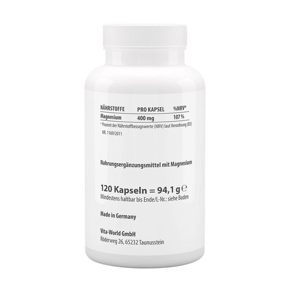 Vitaworld Magnesium 400 mg 120 Kapsle - Obrázek 2