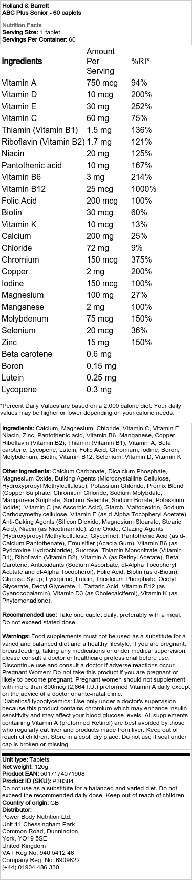 ABC Plus Senior - 60 kapslí - Obrázek 2