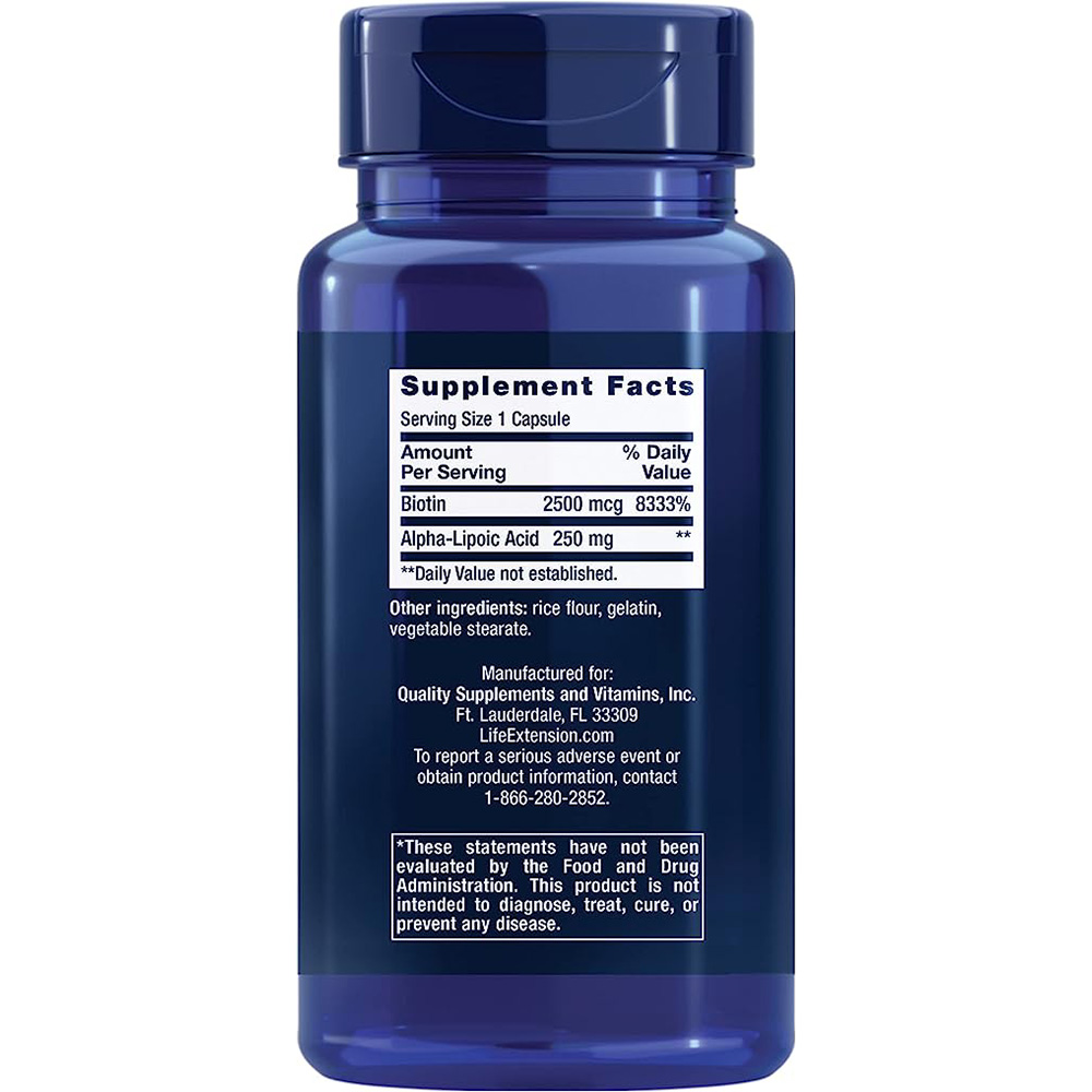 Alfa-lipoová kyselina s biotinem - 60 kapslí - Obrázek 3
