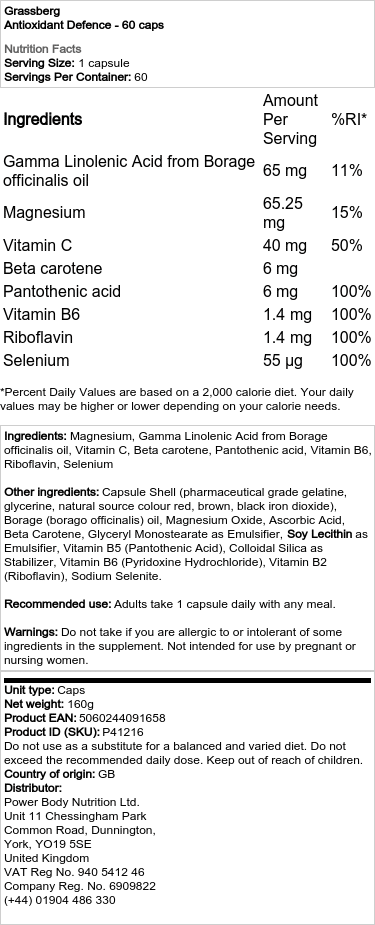 Antioxidantní obrana - 60 kapslí - Obrázek 2