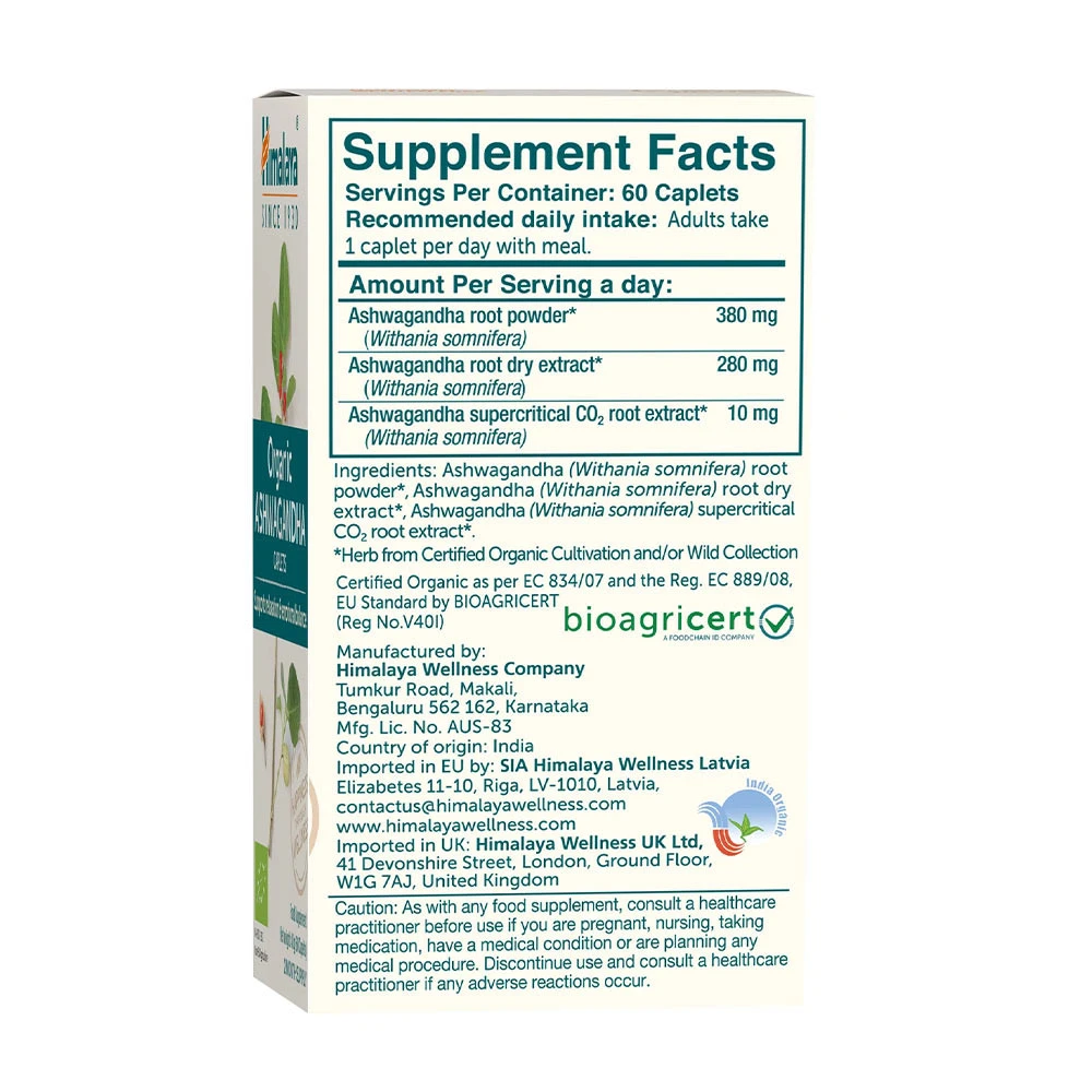 Ekologická Ašvaganda - 60 tablet - Obrázek 2