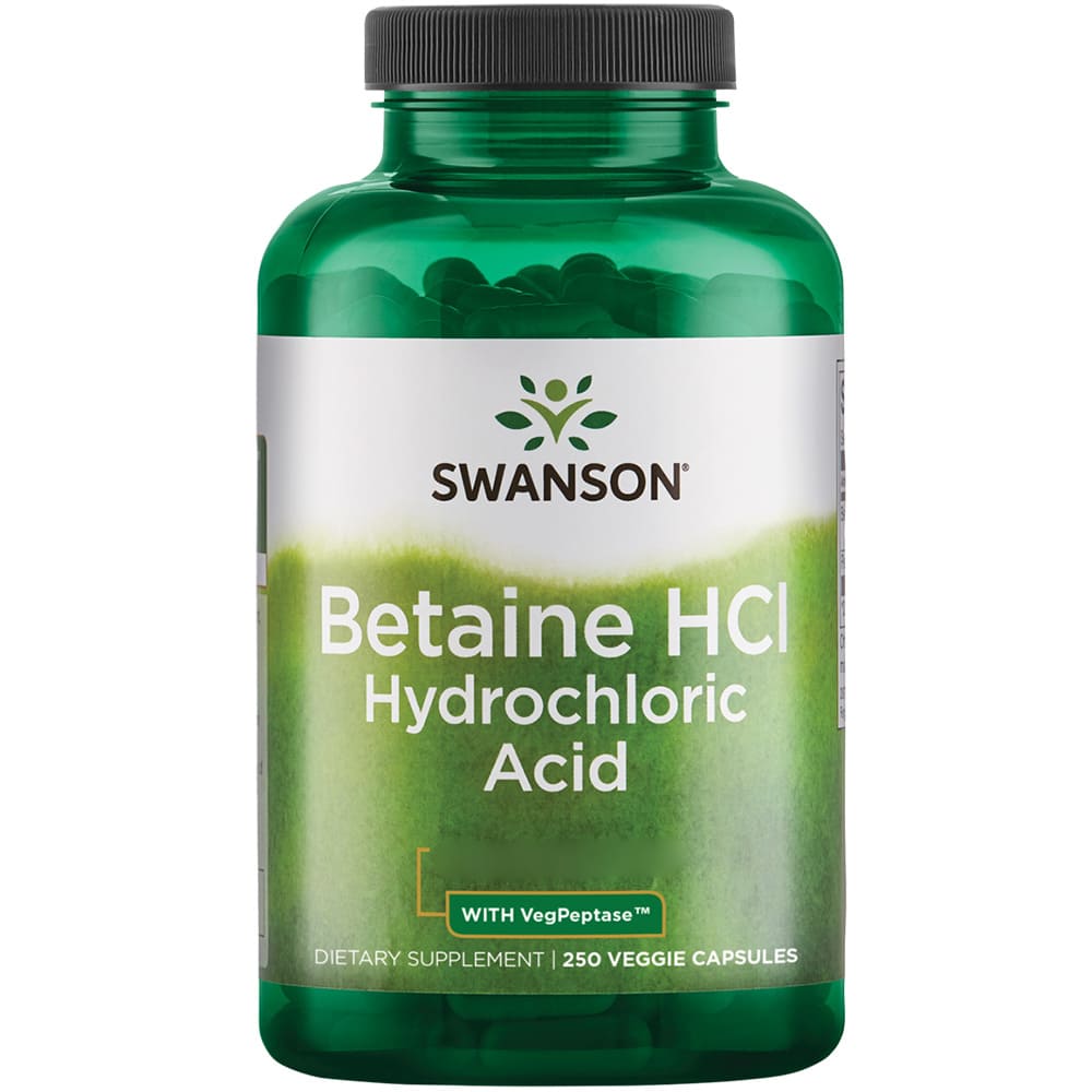 Betain HCl s kyselinou chlorovodíkovou - 250 veganských kapslí - Obrázek 2