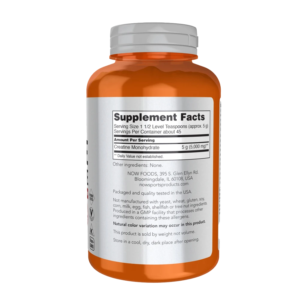 NOW Foods Creatine Monohydrate Prášek 227g - Obrázek 4