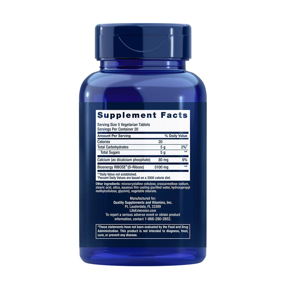 D-ribóza tablety - 100 vegetariánských tablet - Obrázek 2