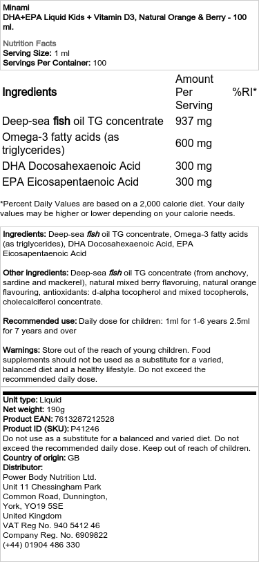 Natural Orange & Berry - 100 ml.