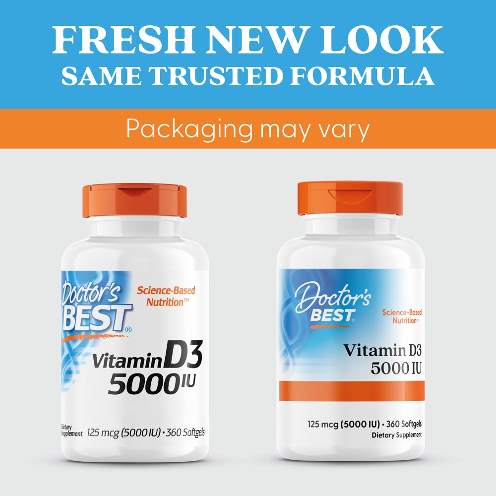 Vitamín D3, 5000 IU - 360 měkkých kapslí - Obrázek 6