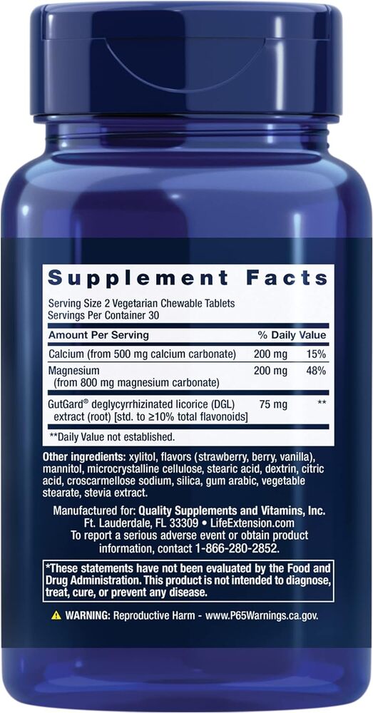 EsophaCool, ovocná příchuť - 60 vegetariánských žvýkacích tablet - Obrázek 3