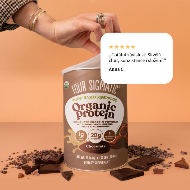 Four Sigmatic - Protein + Superpotraviny Čokoláda, prášek 600 g - Obrázek 3