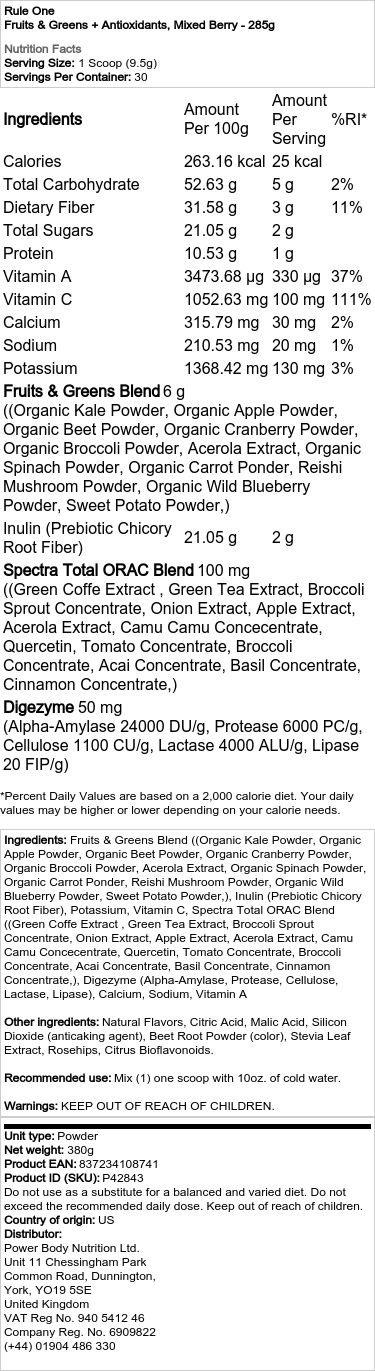 Ovoce & Zelenina + Antioxidanty, Směs bobulí - 285g - Obrázek 3