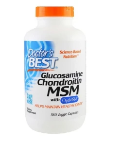 Glucosamine Chondroitin MSM with OptiMSM - 360 caps - Eco Supplements CZ