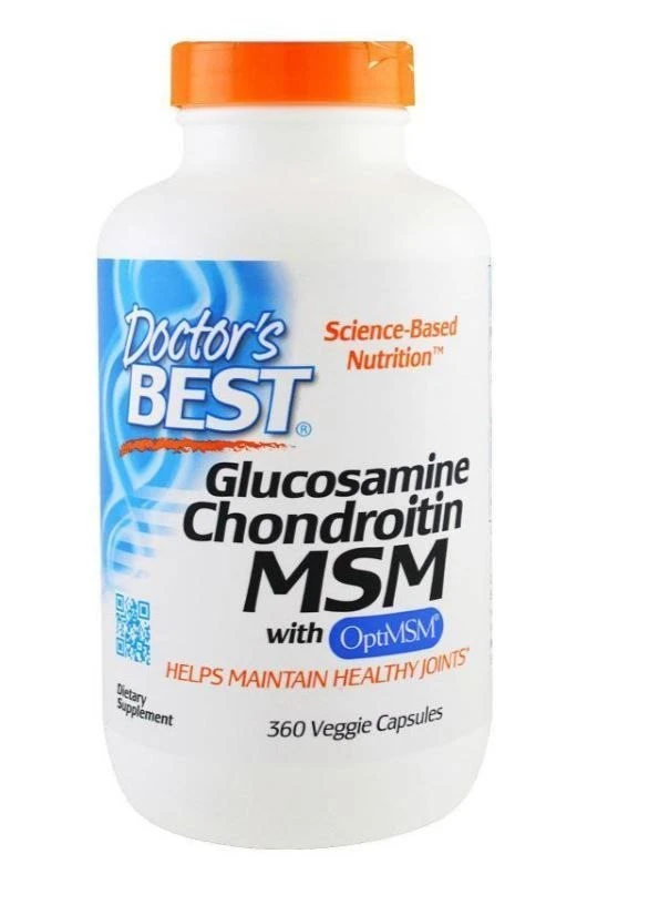 Glucosamine Chondroitin MSM with OptiMSM - 360 caps - Eco Supplements CZ