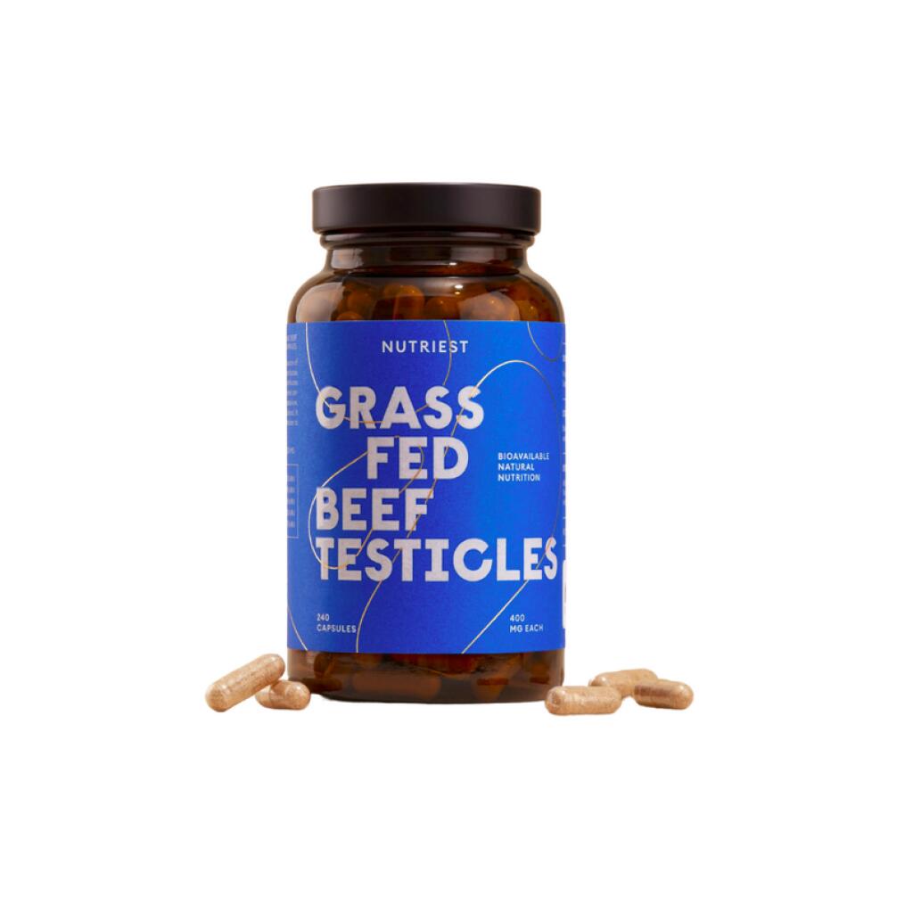 Græsfodret Tørret Oksetestikel - 240 Kapsler - Eco Supplements CZ