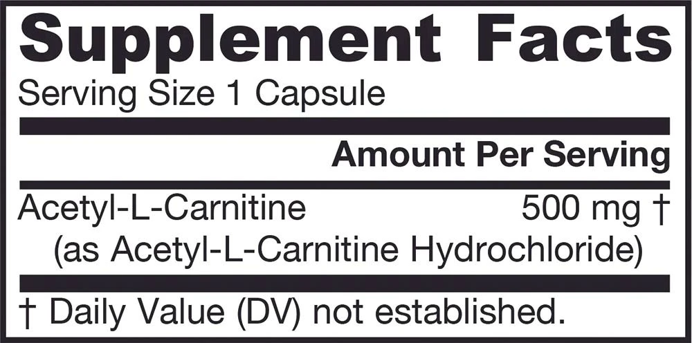 Acetyl L-karnitin, 500 mg - 60 kapslí - Obrázek 2