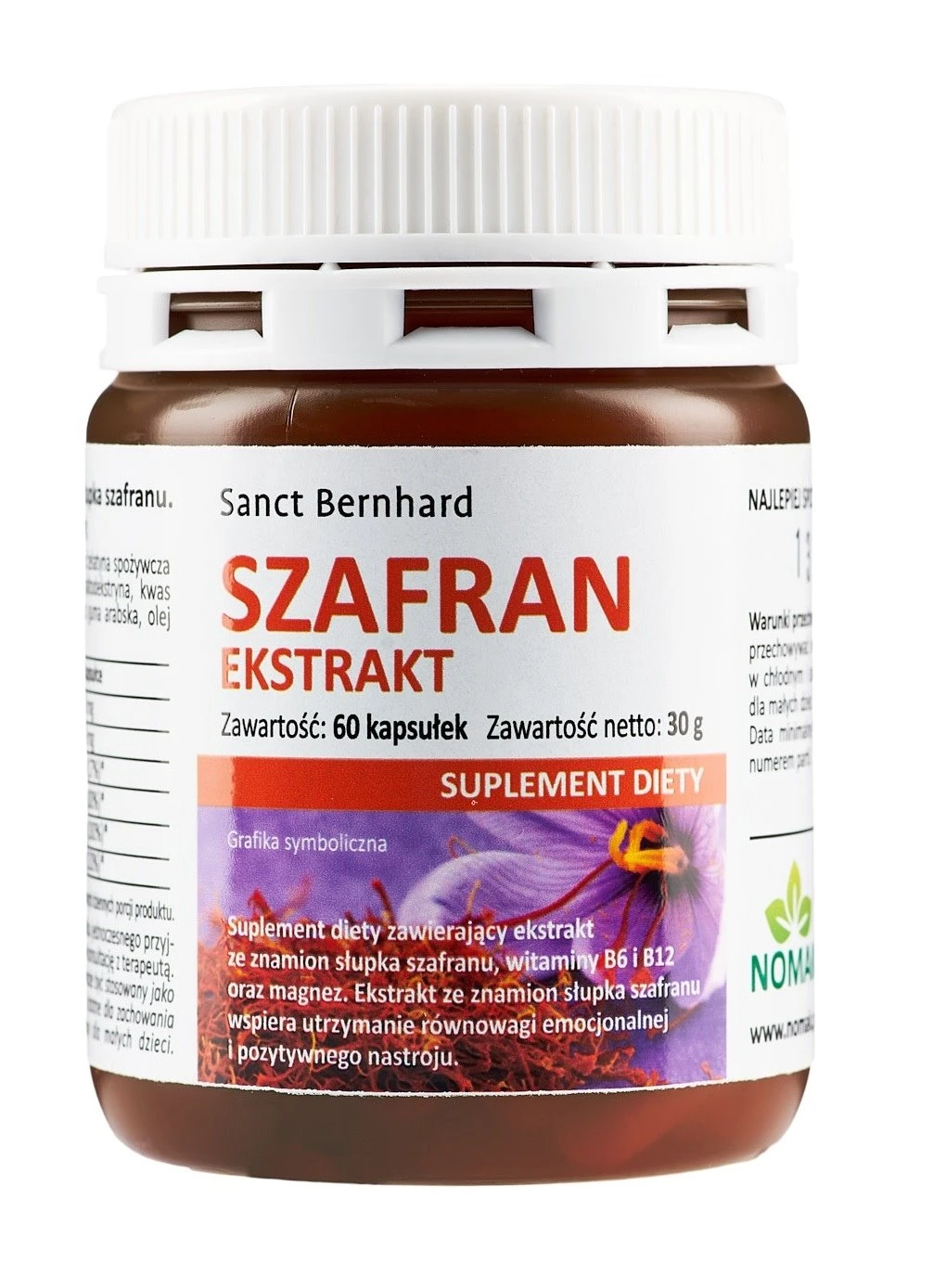 KRAUTERHAUS SANCT BERNHARD Saffron Nerve Capsules (60 caps) - Eco Supplements CZ