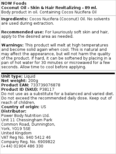 Kokosový olej - revitalizující pro kůži a vlasy - 89 ml - Obrázek 2