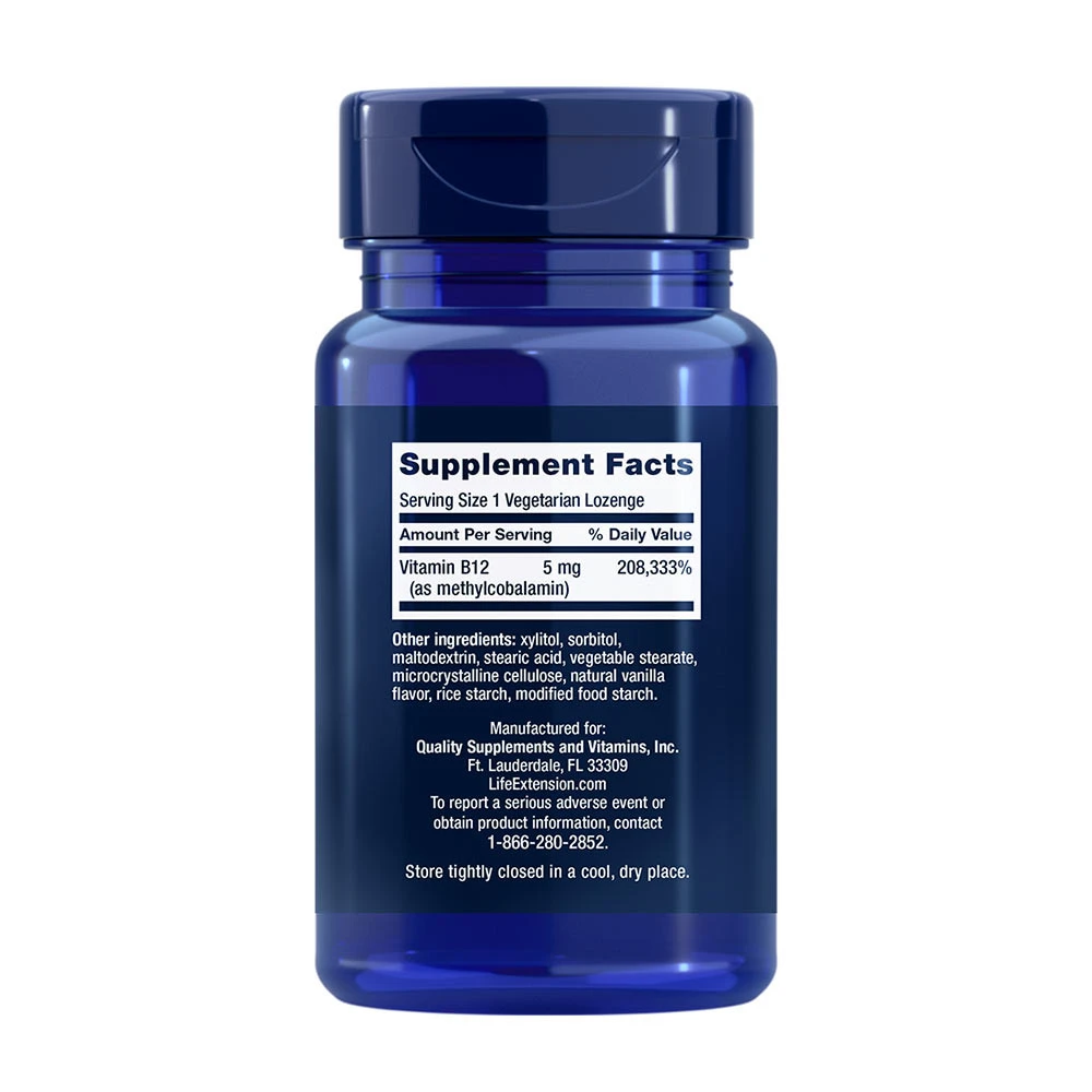 Methylkobalamin, 5 mg - 60 vegetariánských cucacích tablet - Obrázek 2