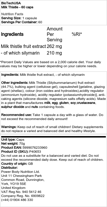 Ostropestřec mariánský - 60 kapslí - Obrázek 2