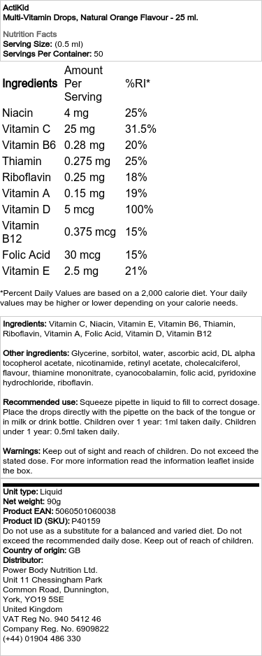 naturlig appelsinsmag - 25 ml.