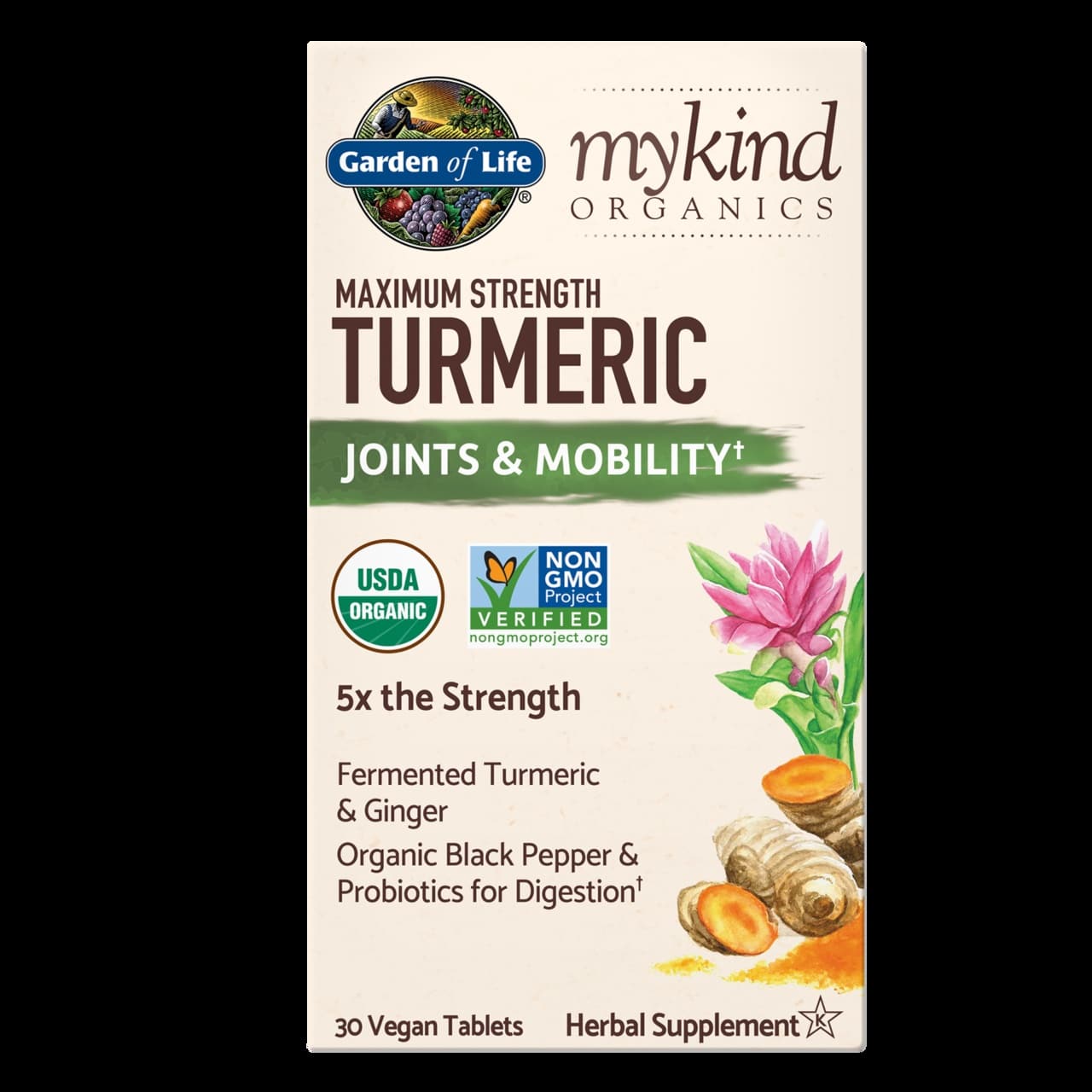 Mykind Organics Maksimal Styrke Gurkemeje 30 tabletter