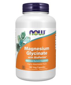 NOW Magnesium Glycinate with BioPerine® (180 Capsules)