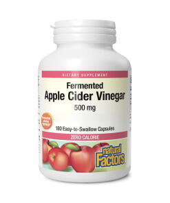Natural Factors Apple Cider Vinegar apple cider vinegar 500mg 180 capsules