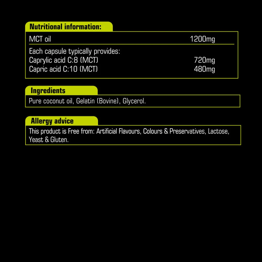 Natures Aid - Kapsle s MCT olejem (120 kapslí) - Obrázek 2