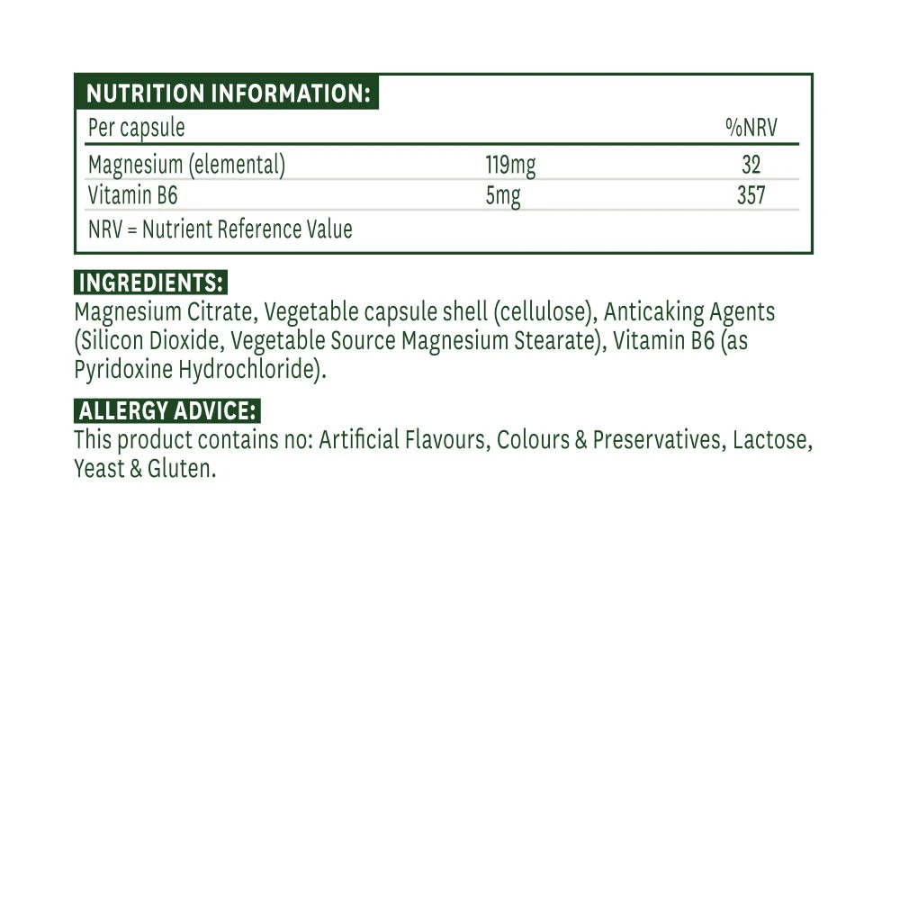 Natures Aid - Citrát hořečnatý (60 kapslí) - Obrázek 2