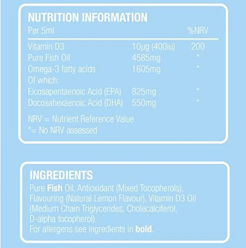 Natures Aid - Super Stars Omega-3 s příchutí citronu (150 ml) - Obrázek 2