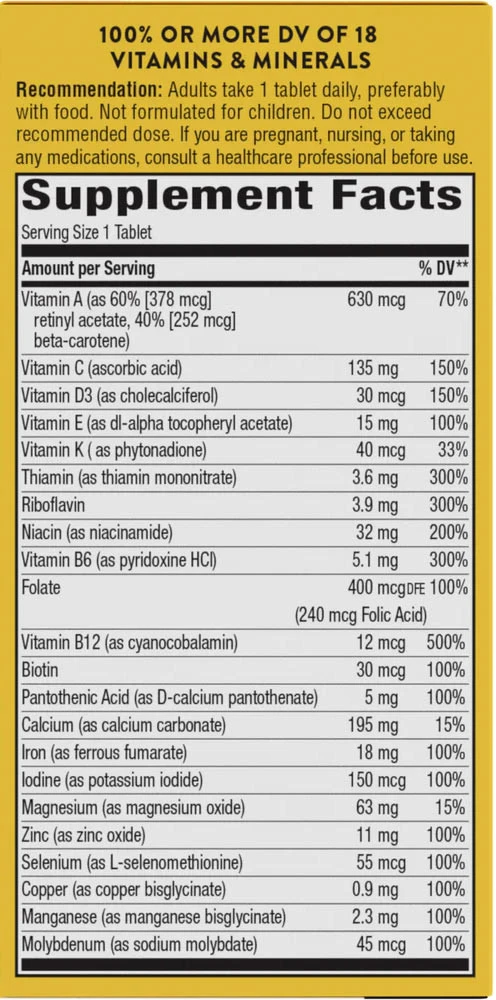 Nature's Way - Alive!® Denní energie Kompletní multivitamin (60 tablet) - Obrázek 2