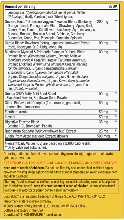 Nature's Way - Alive!® Max6 Maximální účinnost Denní multivitamin (90 kapslí) - Obrázek 3