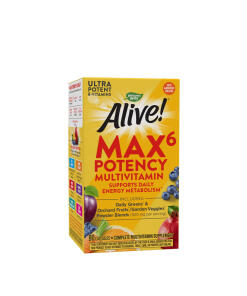 Natures Way Alive!® Max6 Max Potency Daily Multivitamin Without Iron (90 Capsules)