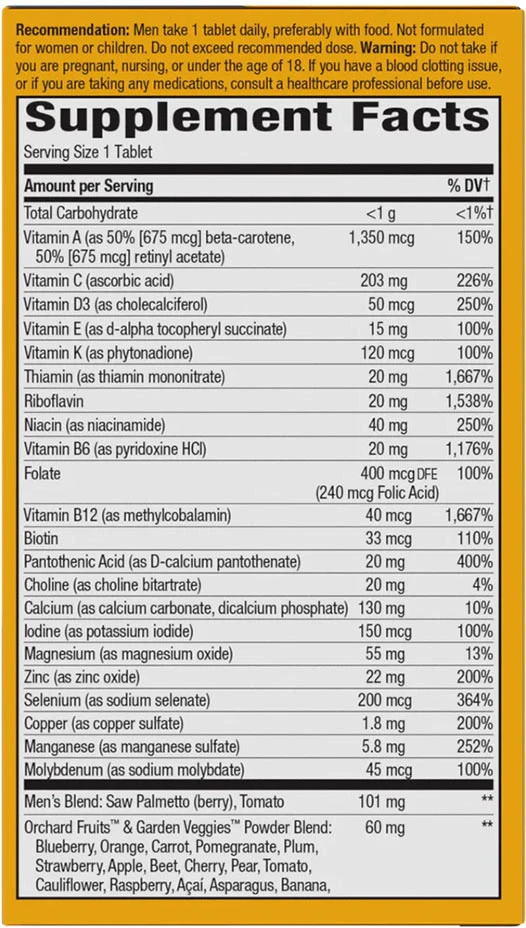 Nature's Way - Alive!® Multivitamin pro muže Ultra (60 tablet) - Obrázek 2