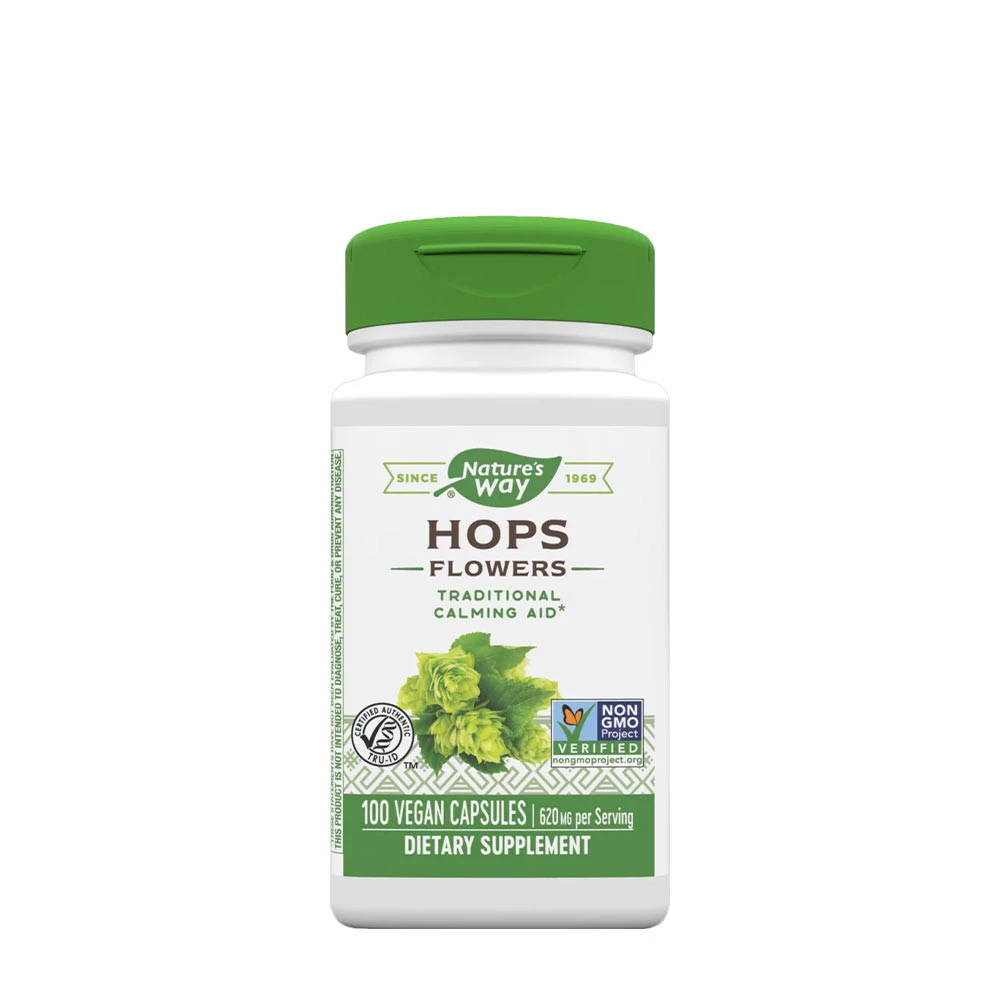 Natures Way Hops Flowers (100 Capsules) - Eco Supplements CZ